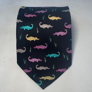 Alynn Alligator Patterned Silk Tie